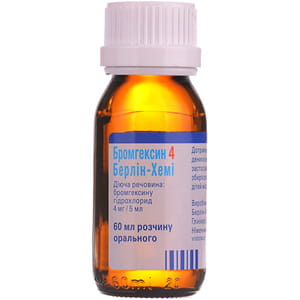 Бромгексин 4 Беолін-Хемі р-н оральн. 4мг/5мл фл. 60мл
