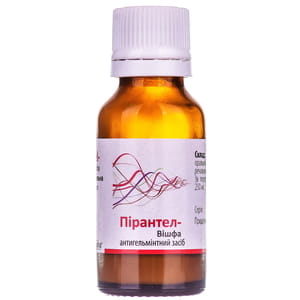Пірантел сусп. оральн. 250мг/5мл фл. 15мл