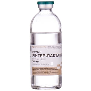Рингер-Лактатный р-р д/инф. бут. 200мл