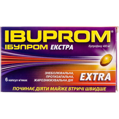 Ибупром Экстра капс. мягкие 400мг №6