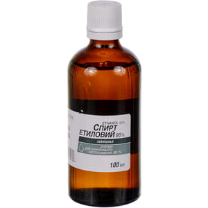 Спирт этиловый р-р д/наруж. прим. 96% фл. 100мл