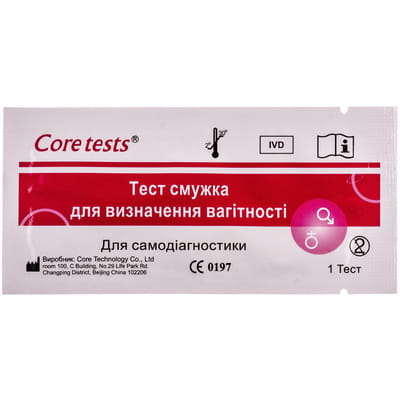 Тест-полоска для определения беременности Core tests (Кор Тест) 1 шт