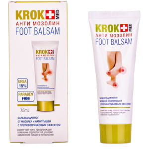 Бальзам для ніг Крок Мед Анти Мозолиін від мозолів і натоптишів з протигрибковим ефектом 75 мл