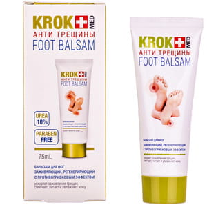 Бальзам для ніг Крок Мед Анти Тріщини регенеруючий з протигрибковим ефектом 75 мл