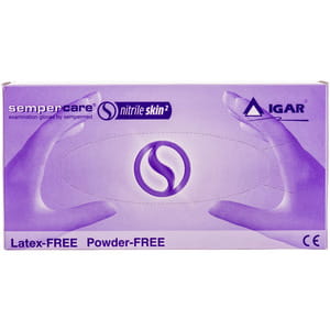 Перчатки медицинские смотровые нитриловые нестерильные неприпудренные Sempercare Nitrile (Семперкеа) размер L (8-9) 1 пара