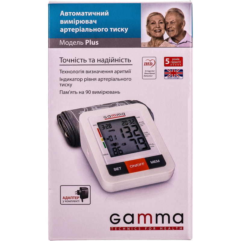 Вимірювач (тонометр) артеріального тиску Gamma Plus (Гамма Плюс