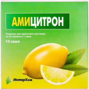 Аміцитрон пор. д/орал. р-ну саше 23г №10