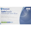 Перчатки смотровые нитриловые нестерильные неприпудренные SafeTouch Advanced Slim Blue текстурированные размер L Medicom 1 пара