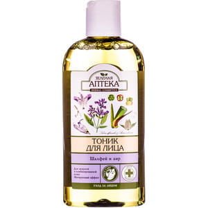 Тоник для лица Зелёная аптека Шалфей и аир для жирной и комбинированной кожи 200 мл