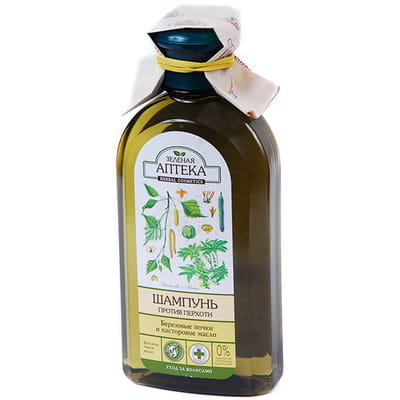 Шампунь для волосся Зелена аптека Березові бруньки і касторова олія проти лупи 350 мл