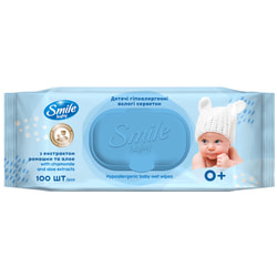 Серветки вологі дитячі SMILE (Смайл) Baby (Бебі) Сік алое і екстракт ромашки 100 шт