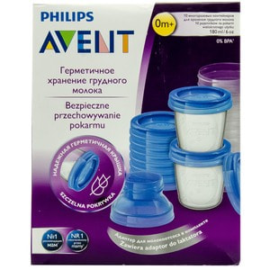 Контейнеры для хранения молока AVENT (Авент) SCF618/10 180 мл 10 шт
