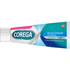 Крем для фиксации зубных протезов Корега Экстрасильный классический 40 г