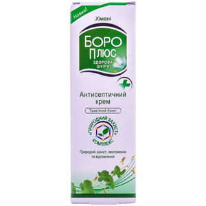 Крем антисептичний Боро Плюс Трав'яний букет Здорова шкіра природний захист, зволоження та відновлення зелений 25 мл