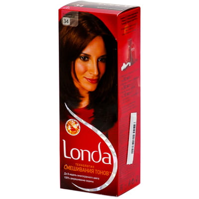 Крем-краска для волос LONDA (Лонда) тон 34 Золотисто-каштановый