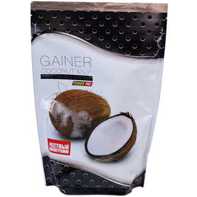 Гейнер с низким содержанием протеина POWER PRO (Павер про) GAINER со вкусом Кокоса 1 кг