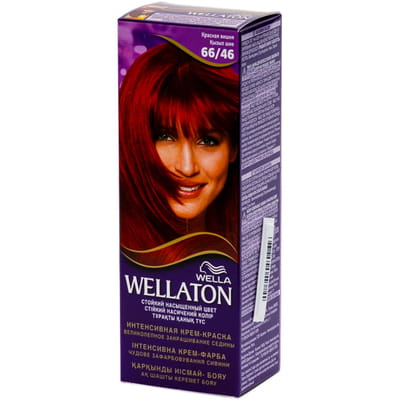 Крем-краска для волос WELLATON (Веллатон) тон  66/46 Красная Вишня