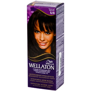 Крем-краска для волос WELLATON (Веллатон) тон 5/0 Тёмный дуб