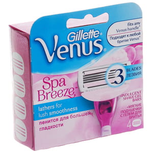 Картриджи для бритья GILLETTE (Жиллет) Venus (Венус) Breeze  SPA 4 шт