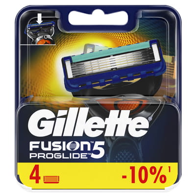 Кассеты сменные для бритья GILLETTE Fusion (Жиллет Фьюжин) ProGlide (Проглайд) 4 шт