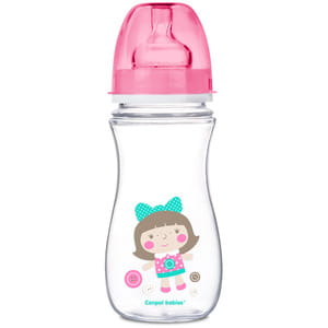 Бутылочка антиколиковая для кормления CANPOL (Канпол) 35/204 Easy Start с широким горлышком Цветные зверята 300 мл
