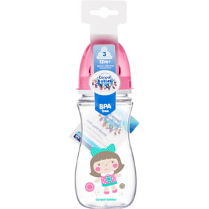 Бутылочка антиколиковая для кормления CANPOL (Канпол) 35/204 Easy Start с широким горлышком Цветные зверята 300 мл