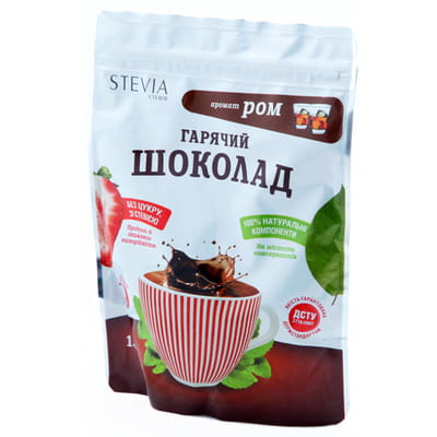 Горячий шоколад со стевией STEVIA (Стевия) Ром 150 г