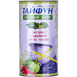 Кава зелена Фітобіотехнології Тайфун з ягодами годжі та гарцинією 100 г