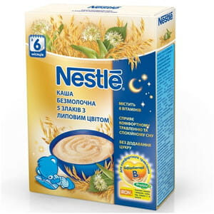Каша безмолочна дитяча NESTLE (Нестле) 5 злаків з липовим цвітом з 6-ти місяців 200г NEW