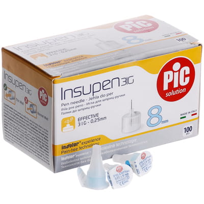 Иглы для инсулиновых шприц-ручек INSUPEN (Инсупен) 8x31G 100шт