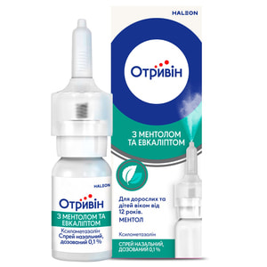 Отривин мент.-эвкал. спрей назал. дозир. 0,1% фл. 10мл