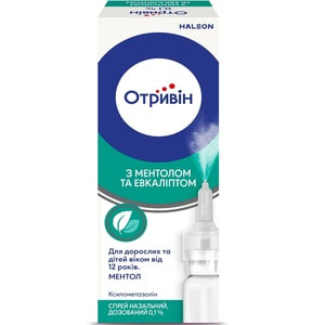 Отривін мент.-евкал. спрей назал. дозов. 0,1% фл. 10мл