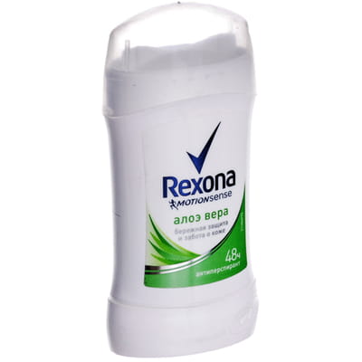 Дезодорант-антиперспирант стик REXONA (Рексона) Aloe Vera (Алоэ вера) для женщин 40мл