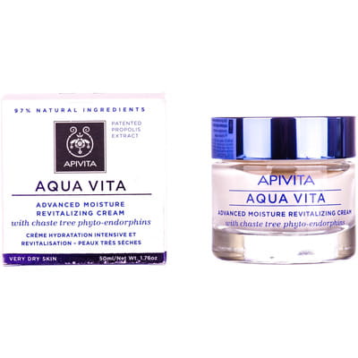 Крем для лица APIVITA (Апивита) AQUA VITA для интенсивного увлажнения и оздоровления кожи с фито-эндорфинами для очень сухой кожи 50 мл
