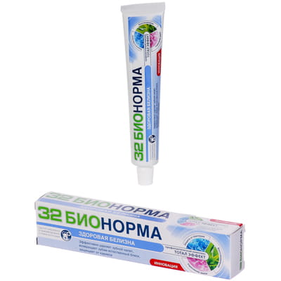Зубная паста БИОНОРМА 32 Тотал Эффект Здоровая белизна 75 мл