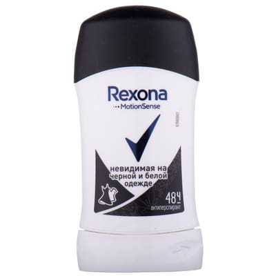 Дезодорант-антиперспирант стик для тела REXONA  (Рексона) Невидимый на чорном и белом для женщин 40 мл