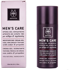 Гель-крем для лица APIVITA (Апивита) MENS CARE (Менс Кеа) увлажняющий с кедром и прополисом 50 мл