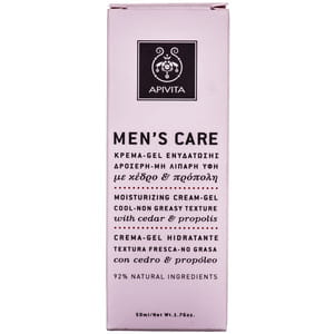 Гель-крем для лица APIVITA (Апивита) MENS CARE (Менс Кеа) увлажняющий с кедром и прополисом 50 мл