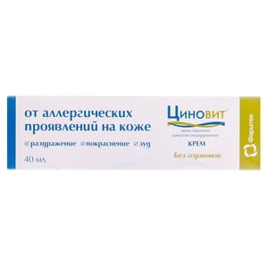 Крем для лица и тела Циновит от аллергических проявлений на коже туба 40 мл