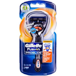 Бритва GILLETTE Fusion (Жиллет Фьюжин) ProGlide Flexball (Проглайд) с одной сменной кассетой