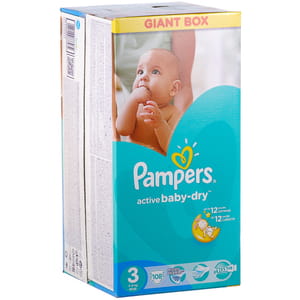 Подгузники для детей PAMPERS Active Baby (Памперс Актив Бэби) Dry 3 от 4 до 9 кг 108шт