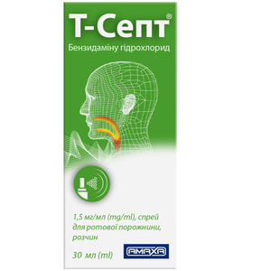 Т-Септ спрей д/ротов. пор. фл. 30мл