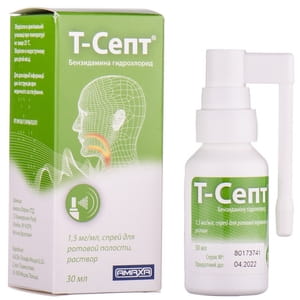 Т-Септ спрей д/ротов. пор. фл. 30мл