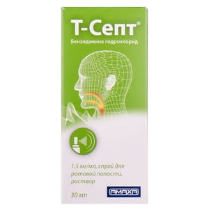 Т-Септ спрей д/ротов. пор. фл. 30мл