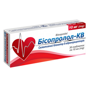 Бісопролол-КВ табл. 10мг №30