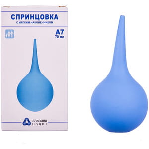 Спринцовка поливинилхлоридная тип А Альпина с мягким наконечником №7 (70мл)