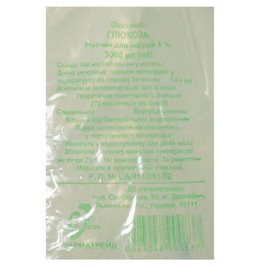 Глюкоза р-н д/інф. 5% конт. 3000мл