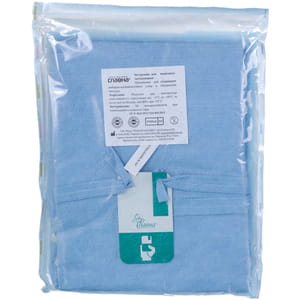 Халат хирургический медицинский стерильный  на завязках Комфорт размер 50-52 L длина 132 см