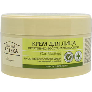 Крем для обличчя Зелена аптека живильно-відновлюючий Оливковий 200 мл
