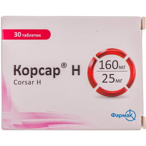 Корсар Н табл. 160мг/25мг №30